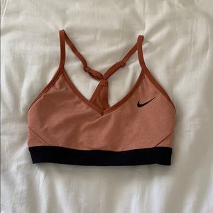 Brownish-Red Nike Dri-Fit Sports Bra